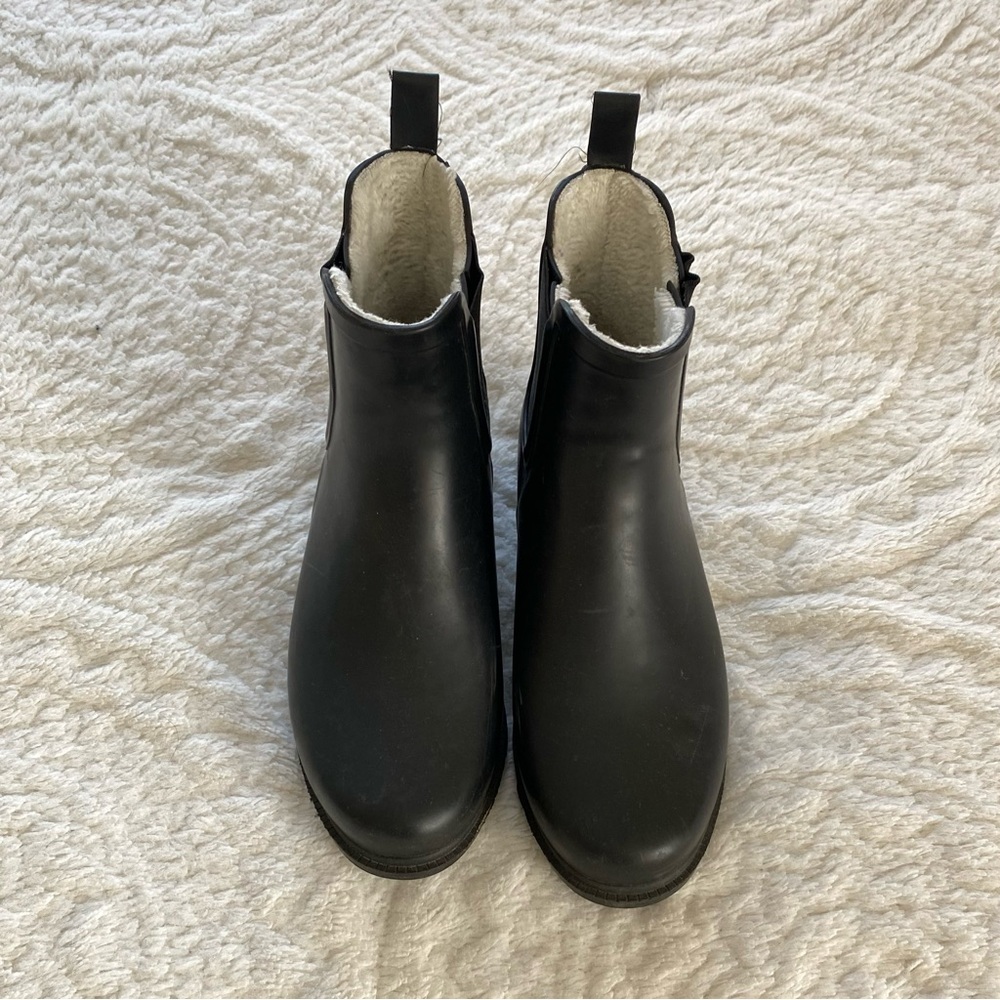 J. Crew Factory Chelsea Rain Boots with Shearling Lining - Picture 2 of 4